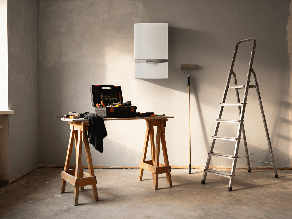 [This image is AI generated] ecoTEC plus 48 - 65 kW  scene view
