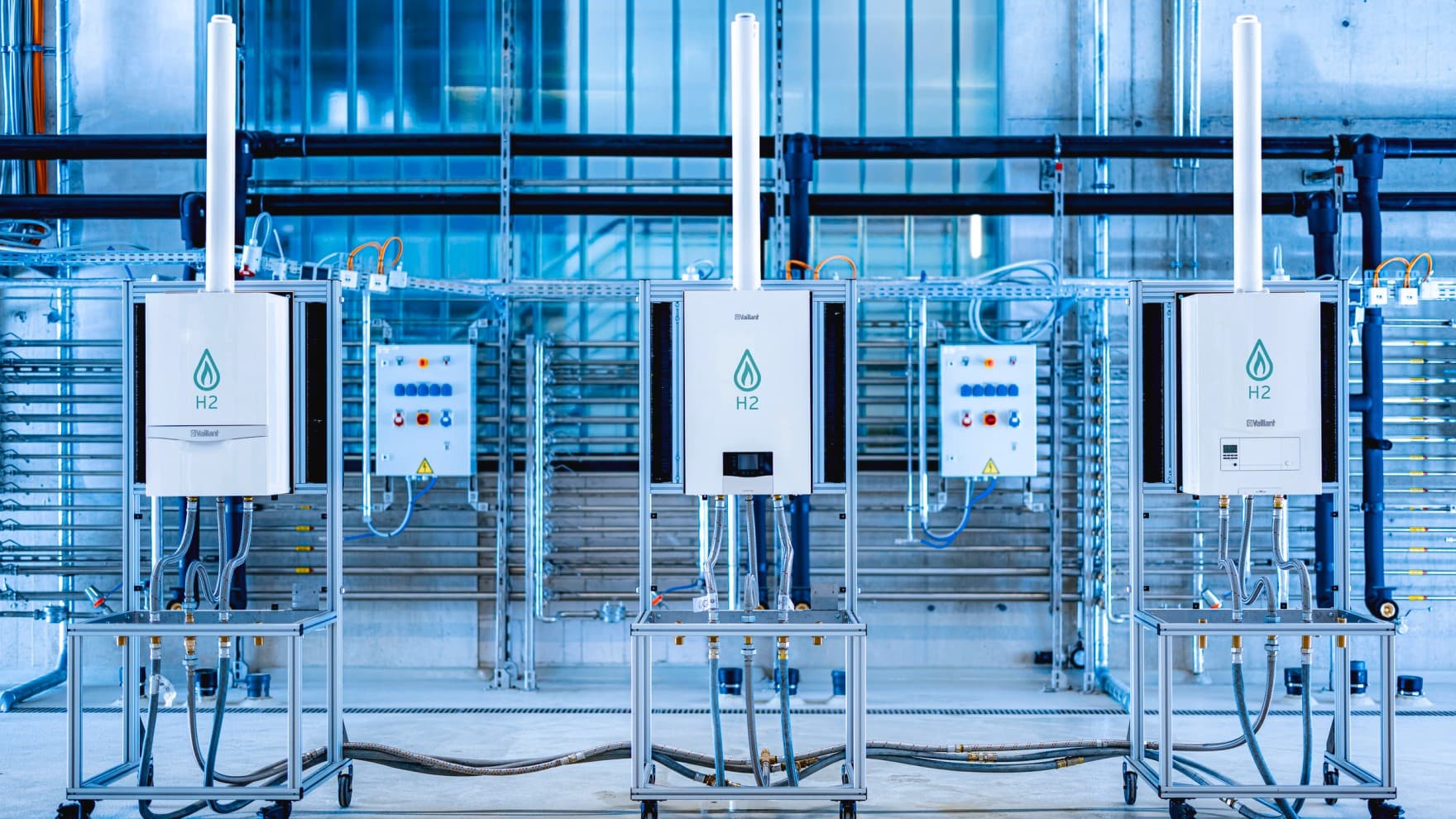 Vaillant katilas bandymų įrenginyje