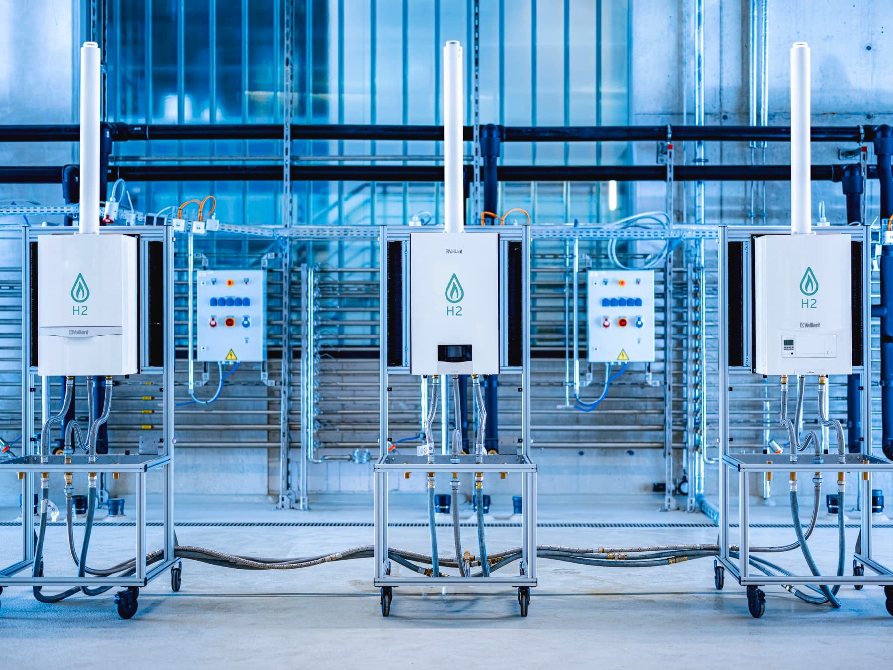 Vandeniliui pritaikyti Vaillant katilai bandymų laboratorijoje