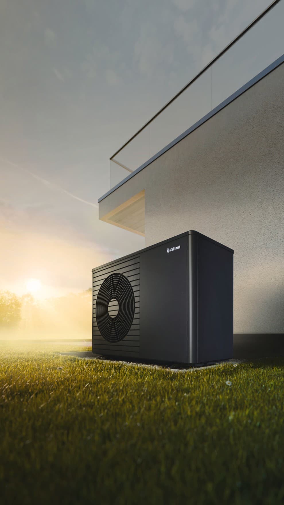Vaillant šilumos siurblys priešais namą