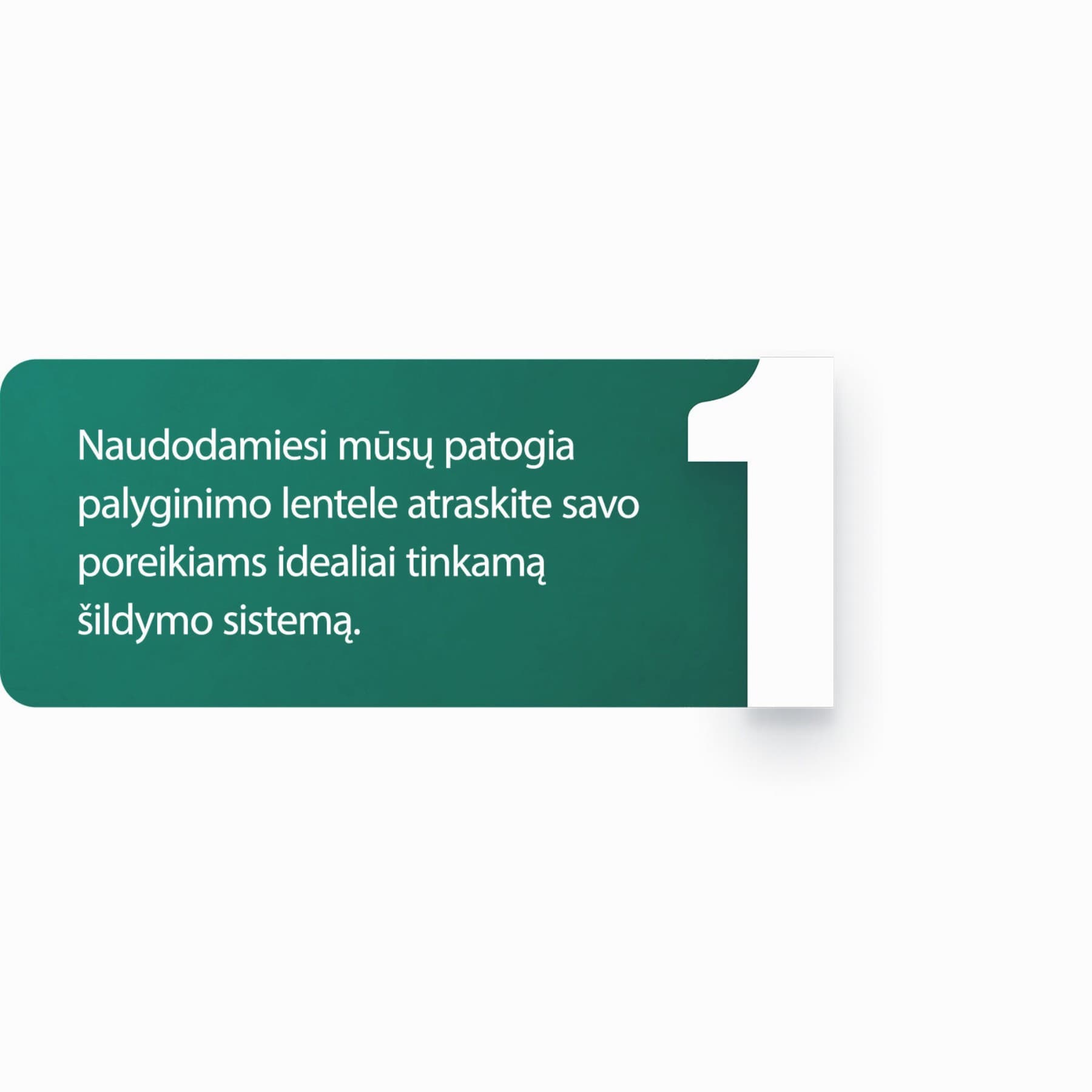Jūsų kelias į naują šildymo sistemą 1 žingsnis